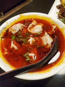 Chengdu Taste - pork wonton in red sesame oil