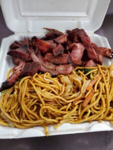 Chinatown on Thayer - veggie lo mein, boneless spare ribs