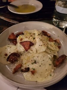 Oberlin - kohlrabi caesar, cured bluefish, croutons, parmigiano