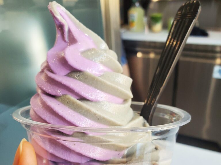 Chaji Creamery - ube & black sesame swirl