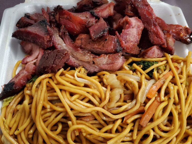 Chinatown on Thayer - veggie lo mein, boneless spare ribs